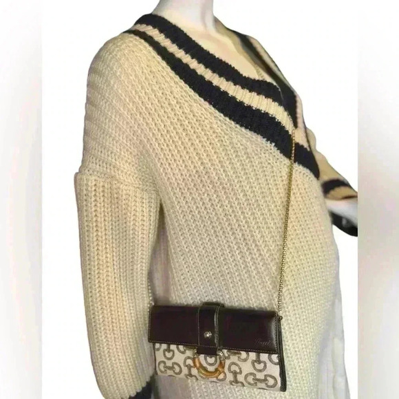 Gucci Horsebit canvas bamboo d ring continental wallet. - Picture 1 of 11